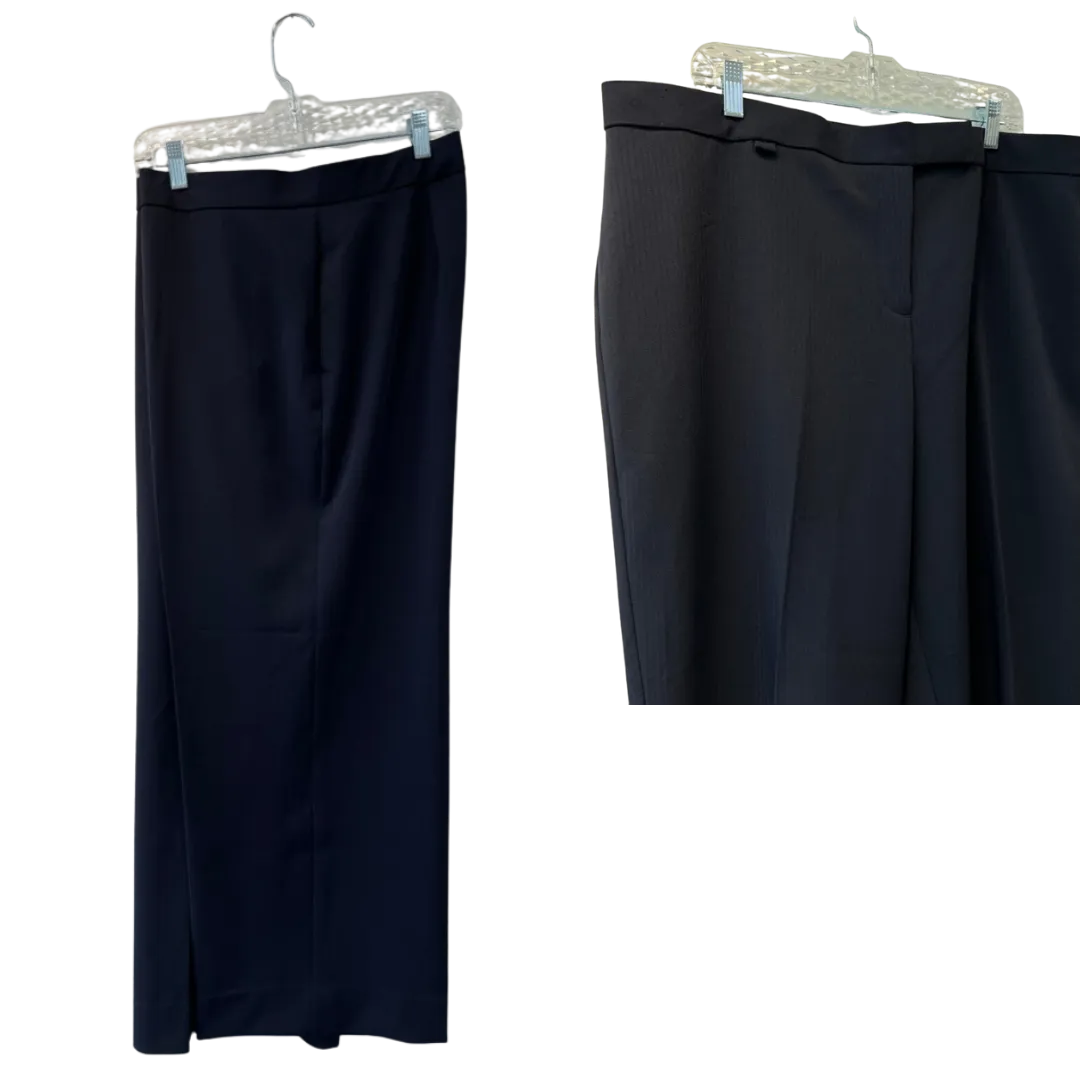 vintage navy slacks w/ subtle pinstripe - US 20W