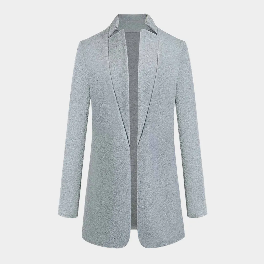 Women's Woolen Coat  Mid-Length Overcoat  Stand Collar  Slim Fit  Elegant Design  Multiple Colours