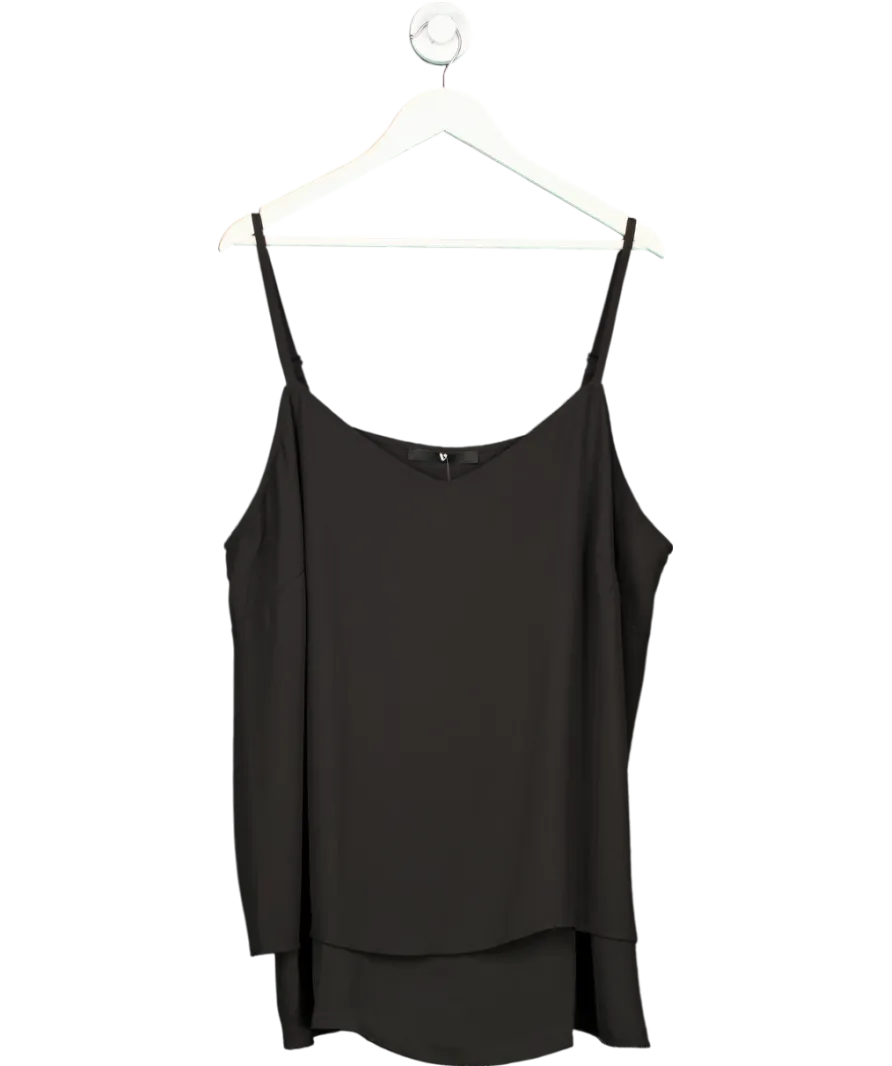 Yours Black Curve Layered Camisole UK 24