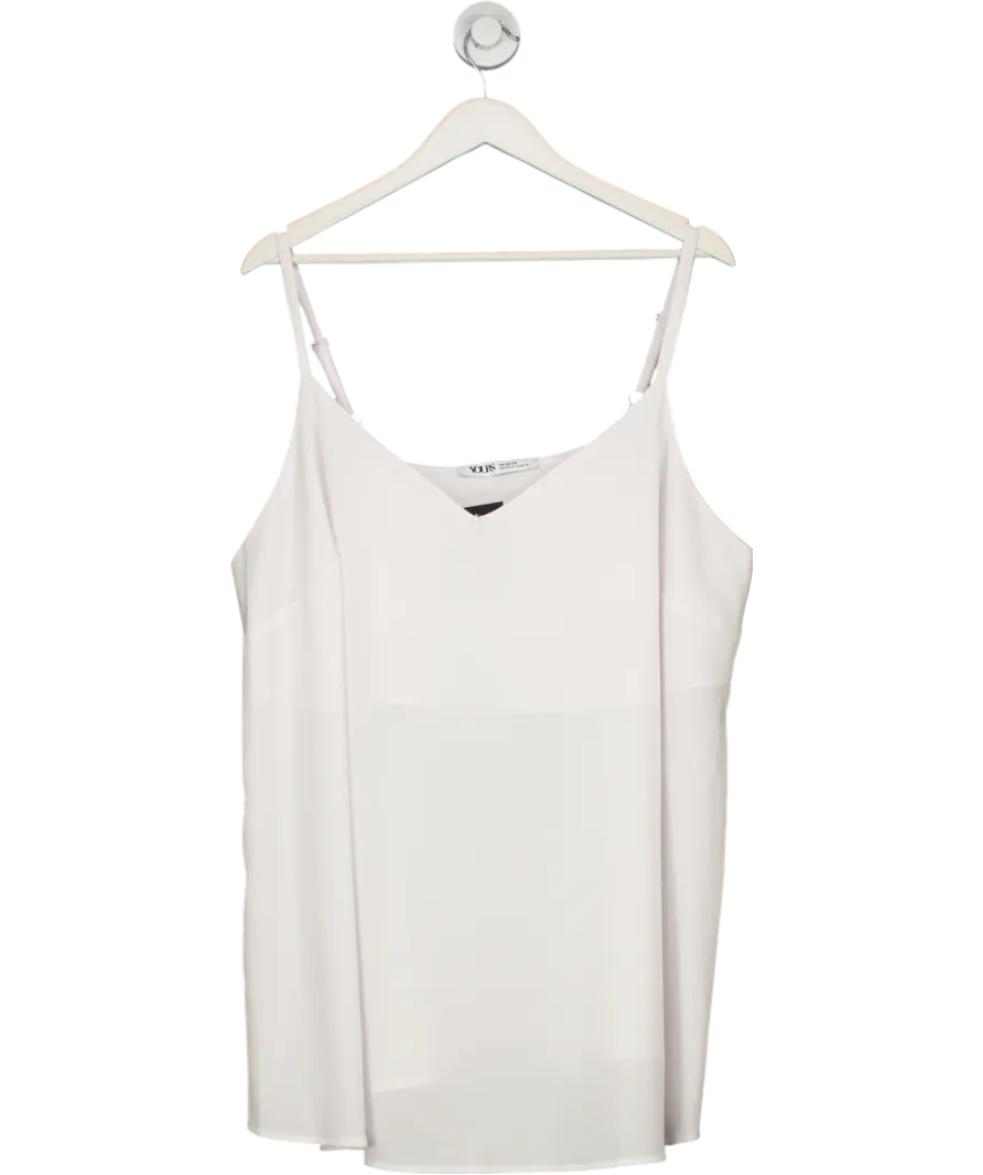 Yours White Curve Camisole UK 22