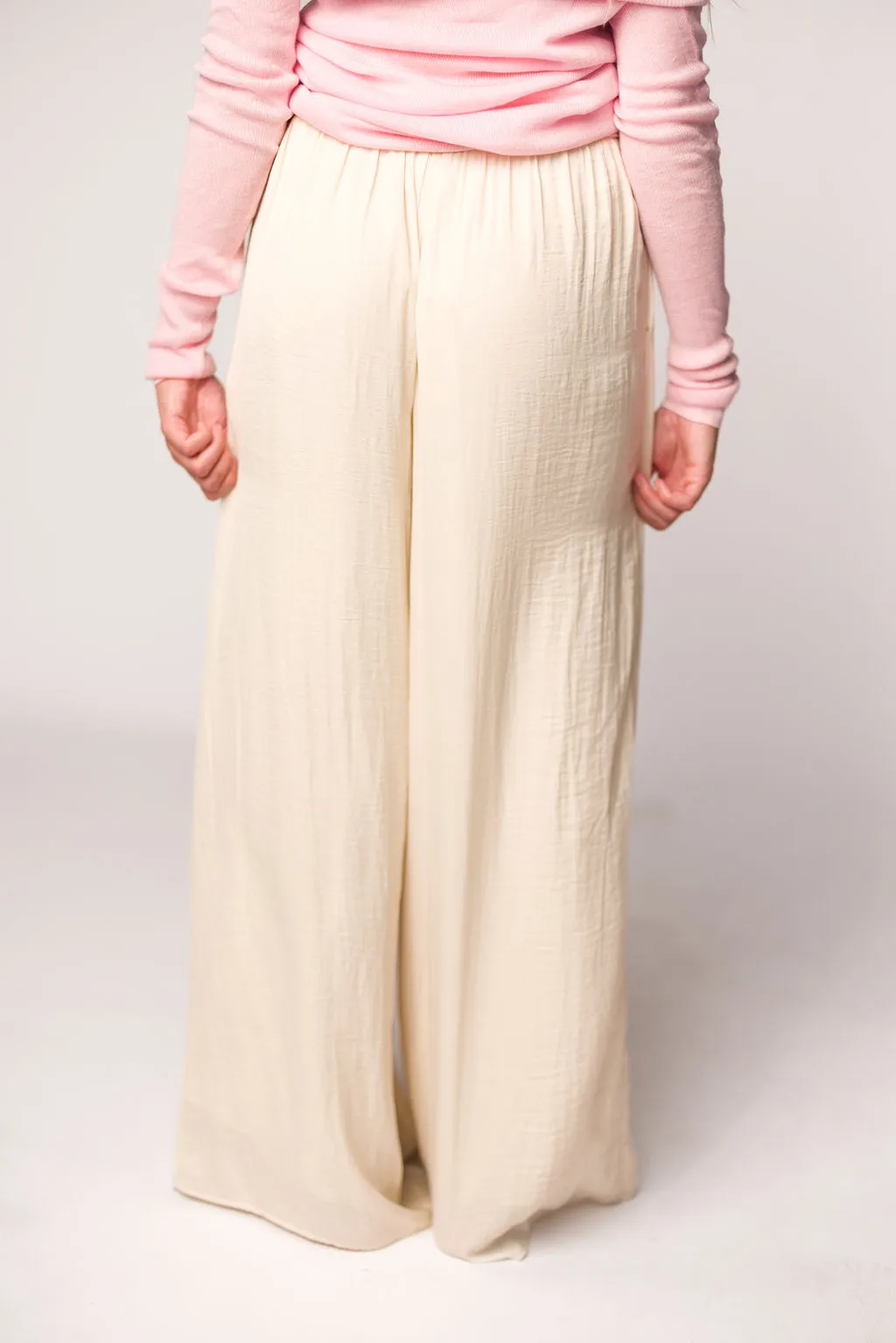 Zahara Wide Leg Pants in Ivory