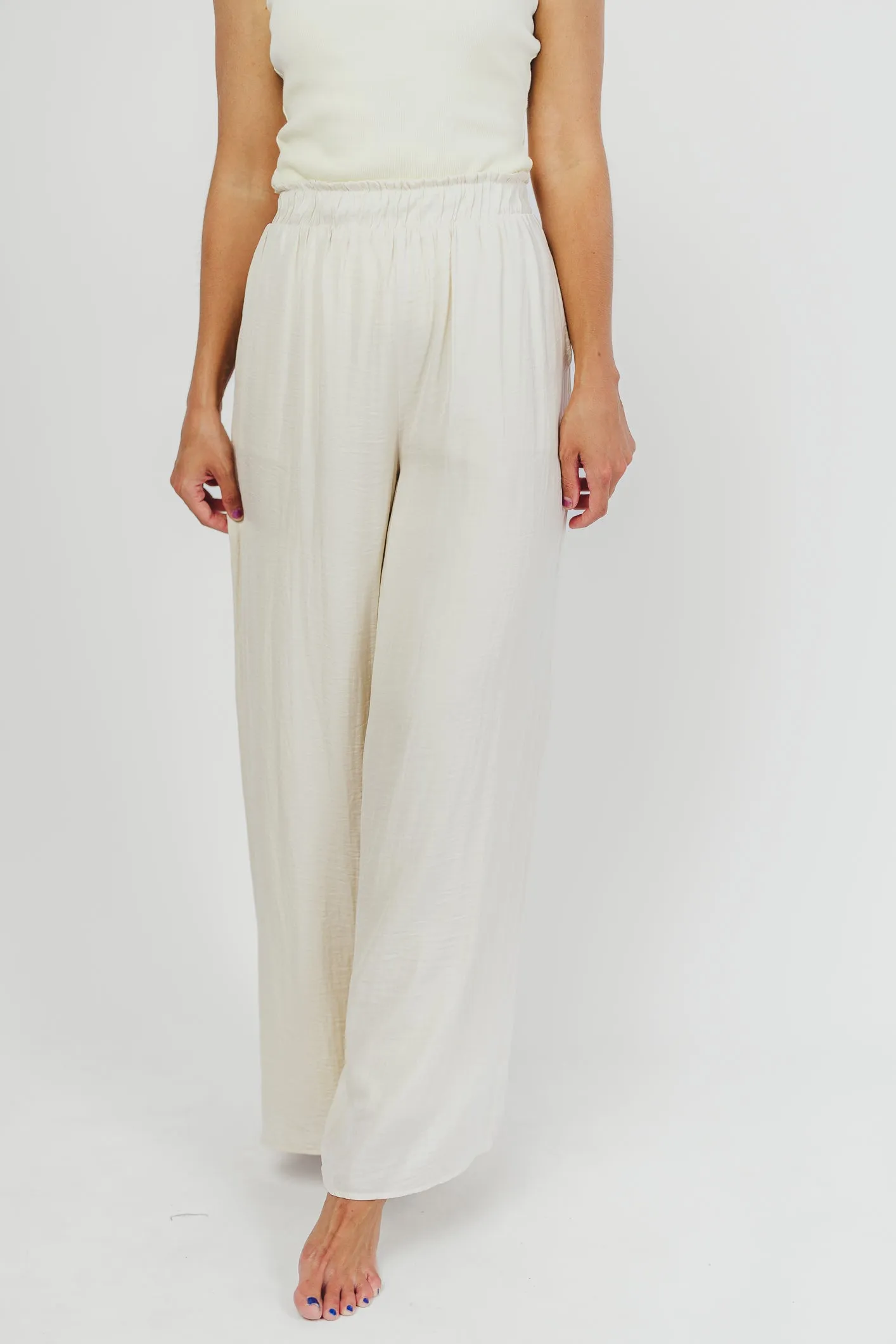 Zahara Wide Leg Pants in Ivory