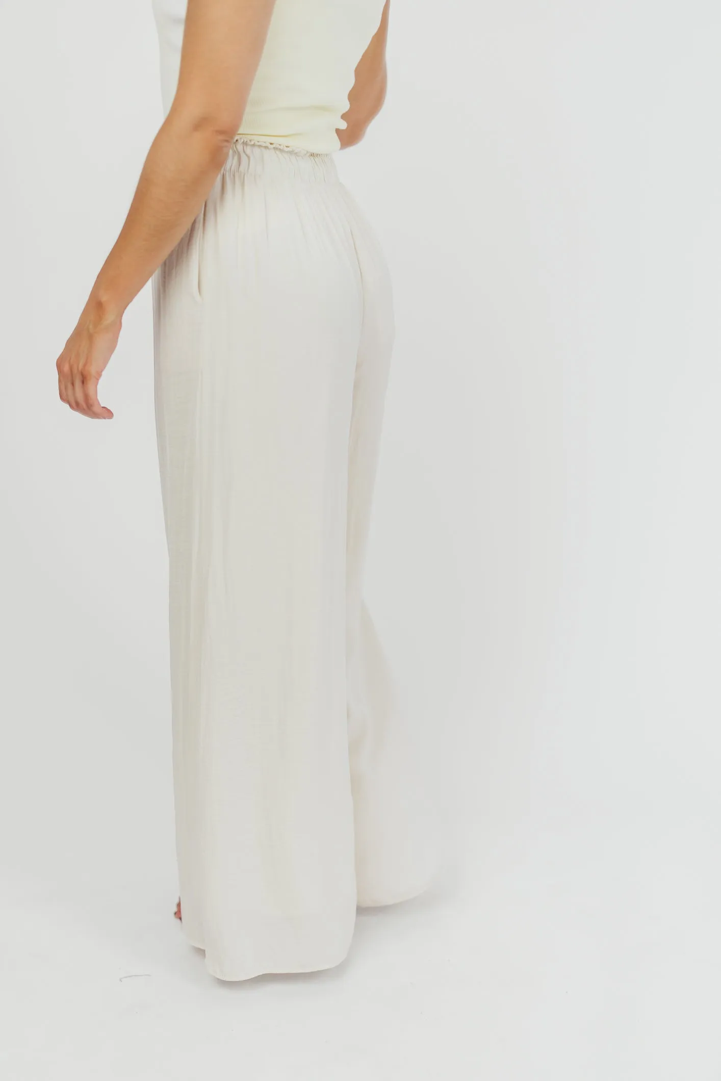 Zahara Wide Leg Pants in Ivory