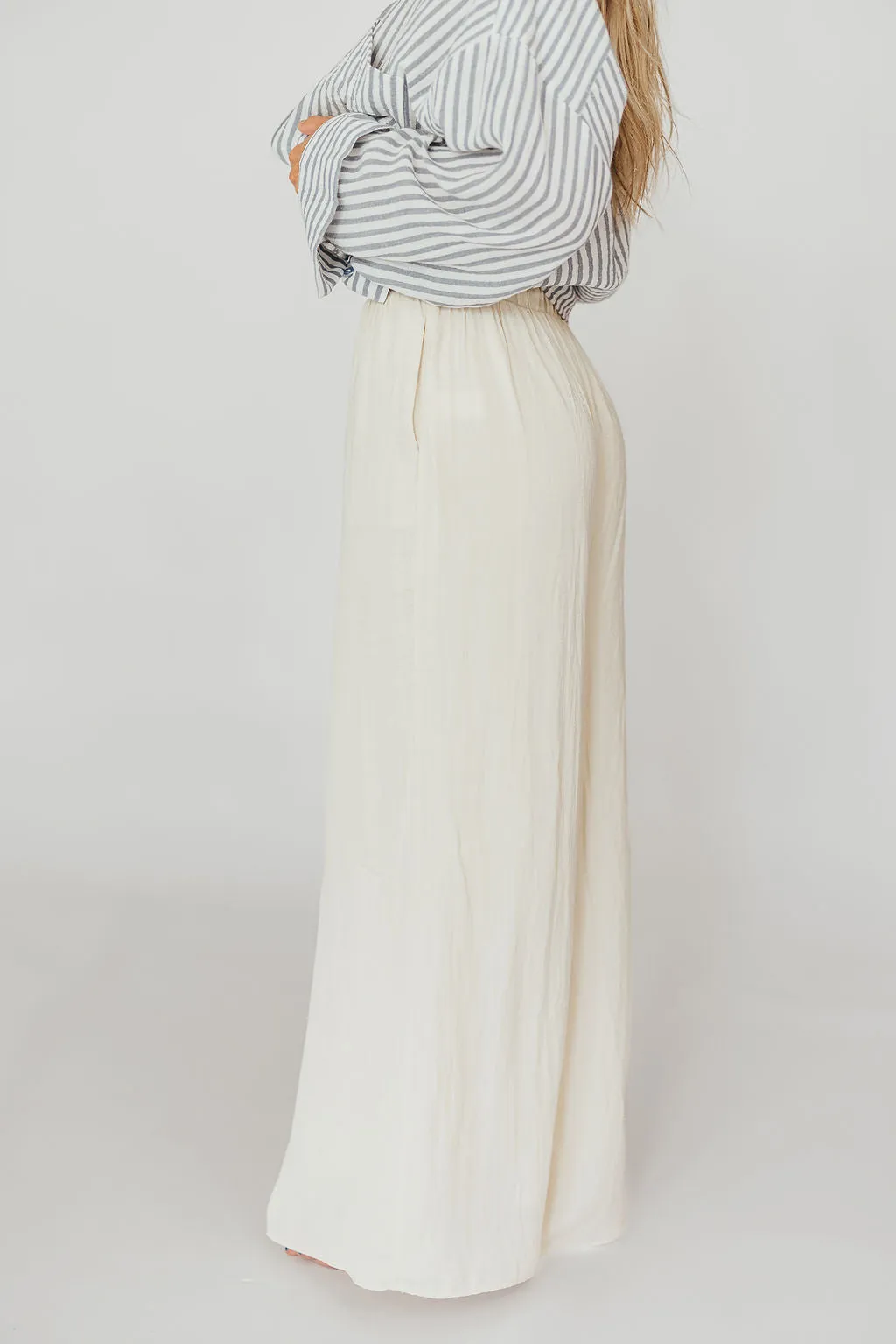 Zahara Wide Leg Pants in Ivory