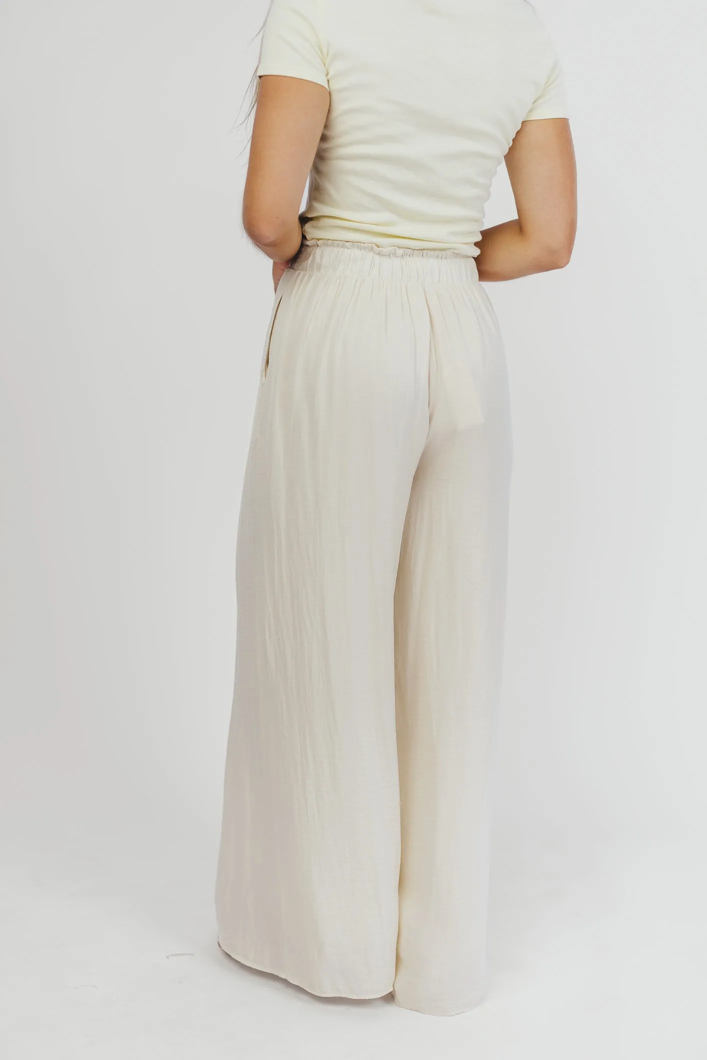 Zahara Wide Leg Pants in Ivory