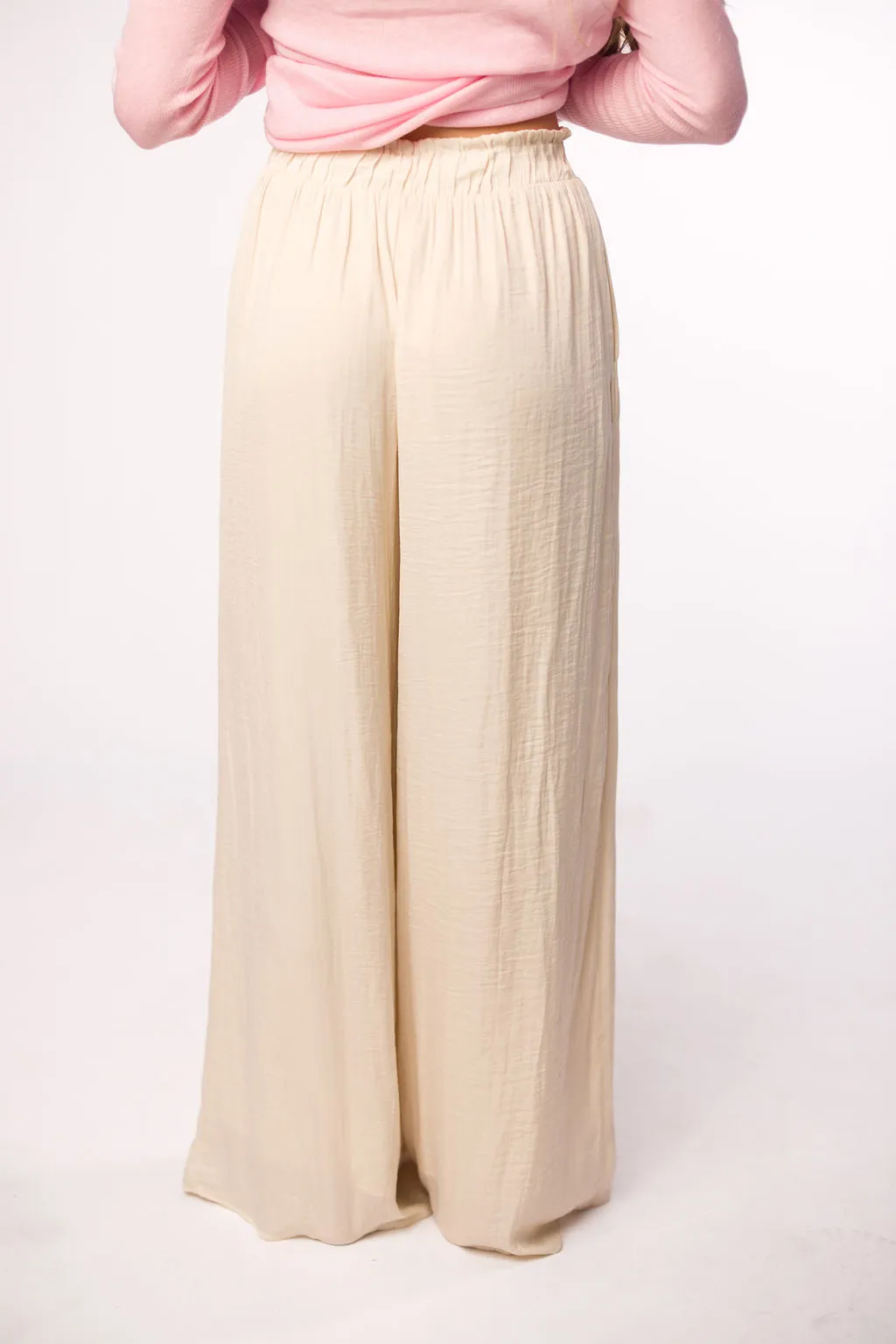 Zahara Wide Leg Pants in Ivory