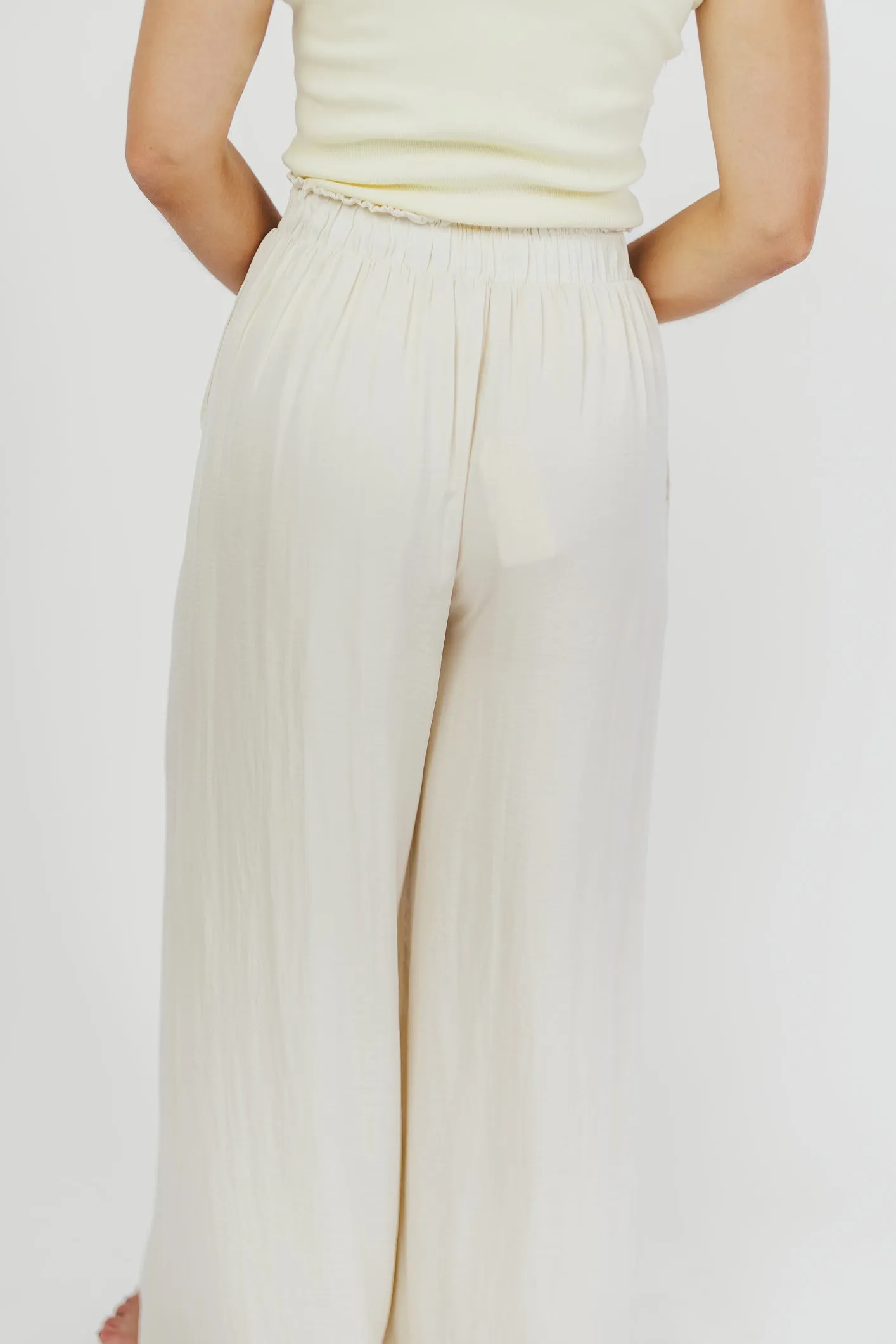 Zahara Wide Leg Pants in Ivory